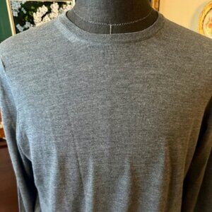 Gran Sasso of Italy, Super Tasmania, 100% Wool, Crew Neck Sweater Sz 50, Gray